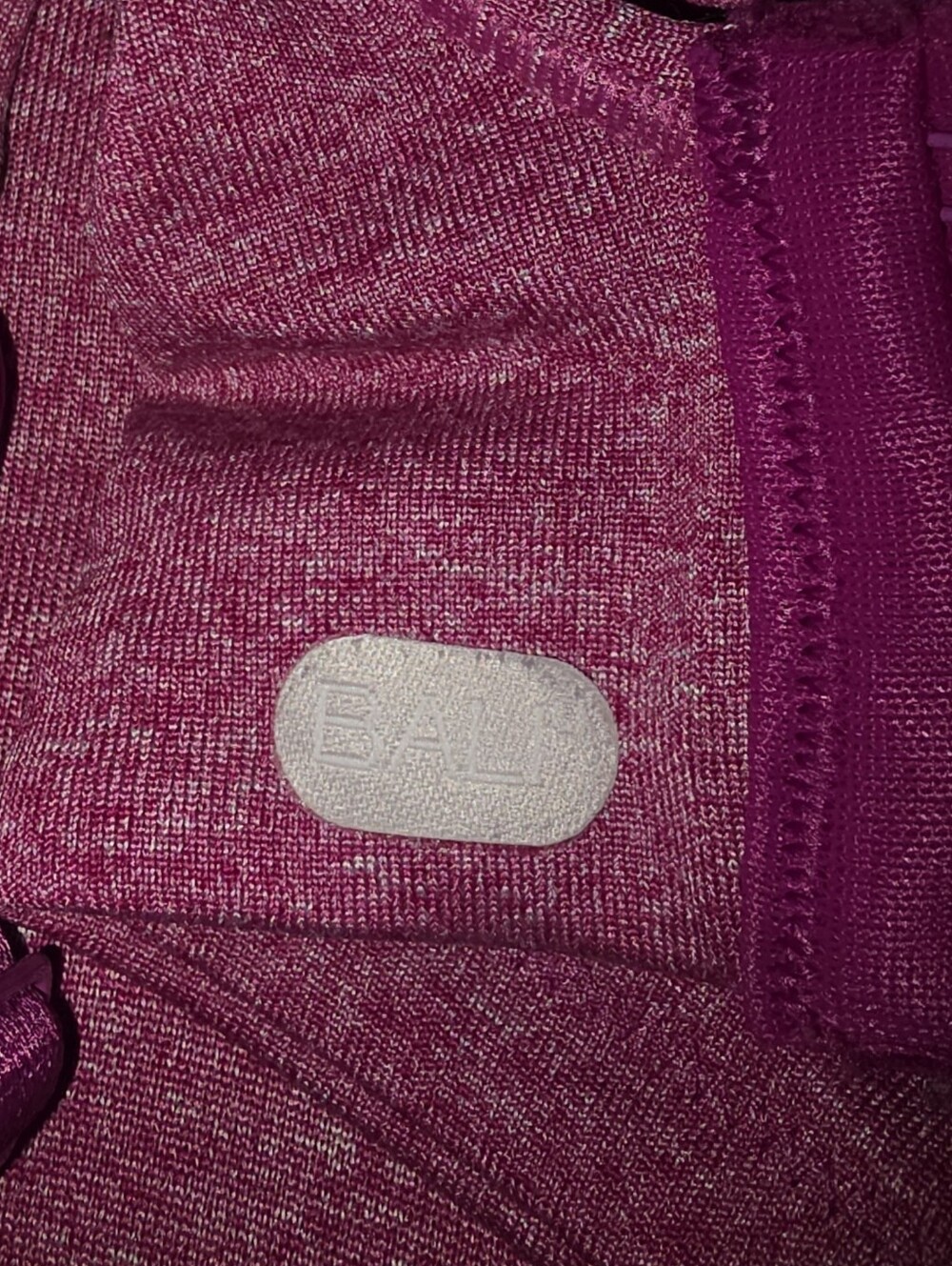Bali Women's Active Classic Coverage Bra Style6567 Size 42 D EUC Fuchsia Heather - Picture 6 of 6